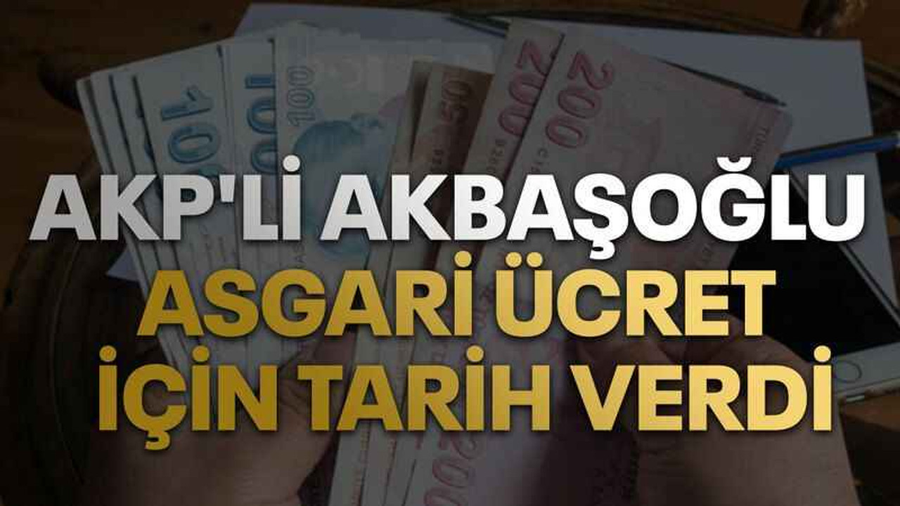 Akbaşoğlu asgari ücret için tarih verdi